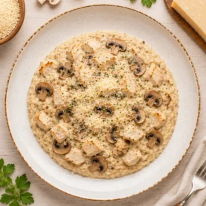 Ризотто с курицей и грибами